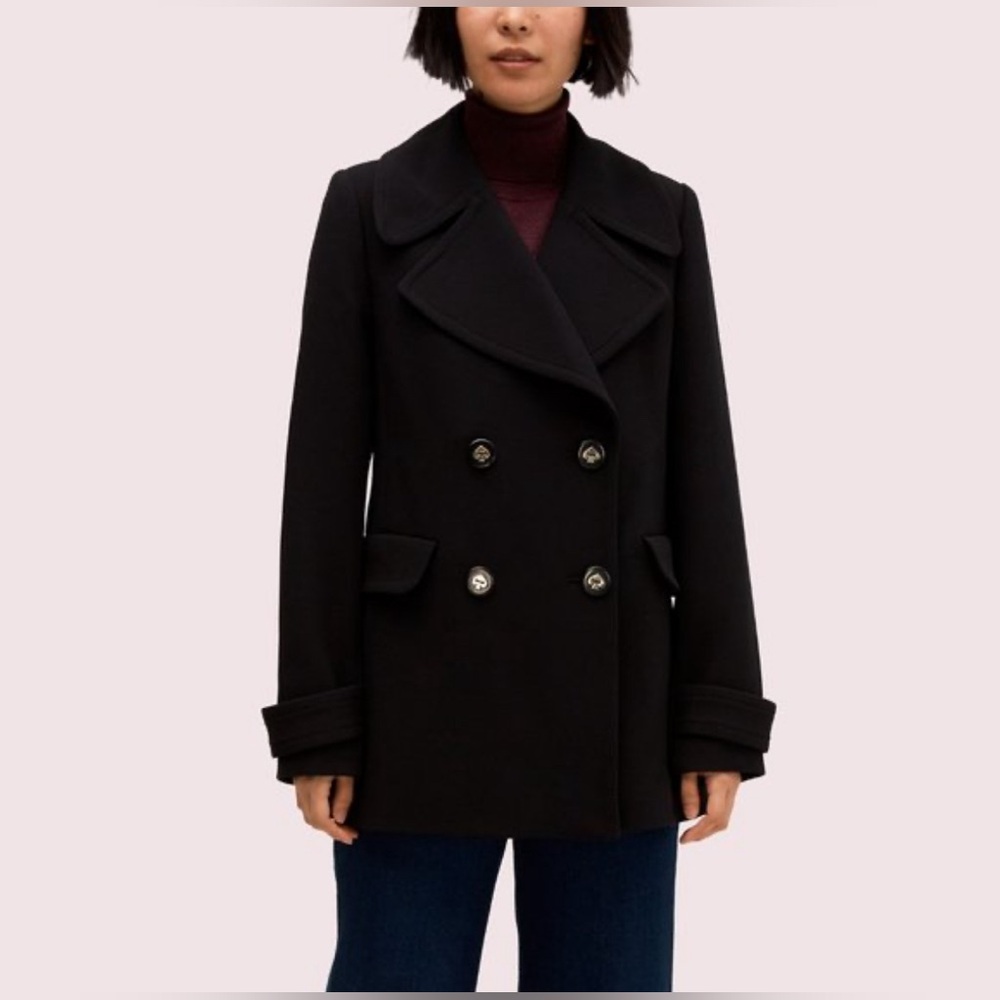 Kate Spadw black trench in size 8